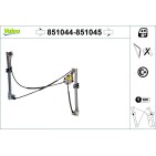 Mécanisme Lève-Vitre Avant Gauche Pour VW Polo 6R3837461A 6R3837461B