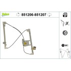 Mécanisme Lève-Vitre Avant Gauche Pour Peugeot 208 9673155280 9816402580