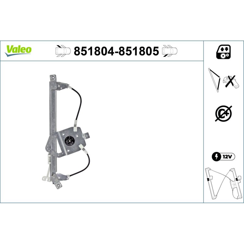 Mécanisme Lève-Vitre Arrière Gauche Pour Renault Clio III 8200291151