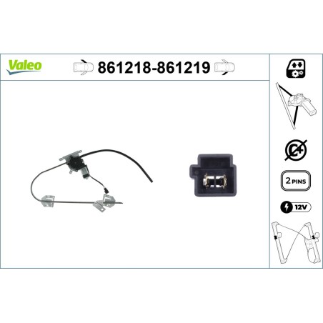 Mécanisme Lève-Vitre Avant Gauche Pour Jeep Cherokee Comanche 5523-5647