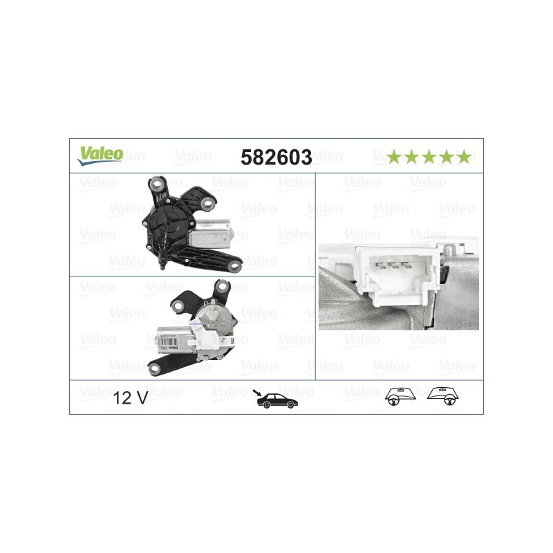 Moteur D'Essuie Glace Arrière Pour Peugeot 307 1007 Citroën C2 C3 I II - III
