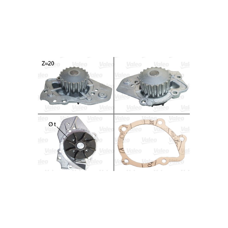 Pompe À Eau Moteur Pour Peugeot Citroën Rover Talbot 1201-48 95641149 GWP338