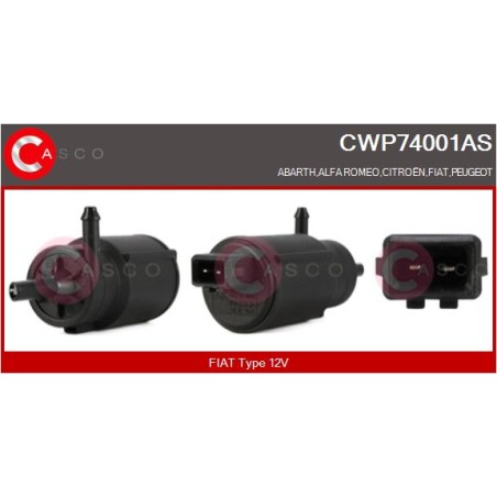 Pompe Lave Glace Pour Peugeot Fiat 500 C Alfa Romeo Citroën 71740987 71744224