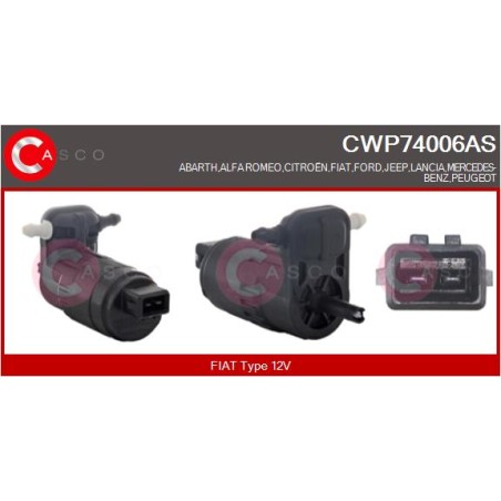 Pompe Lave Glace Pour Peugeot Fiat 500 Alfa Romeo Citroën 55702893 71740942