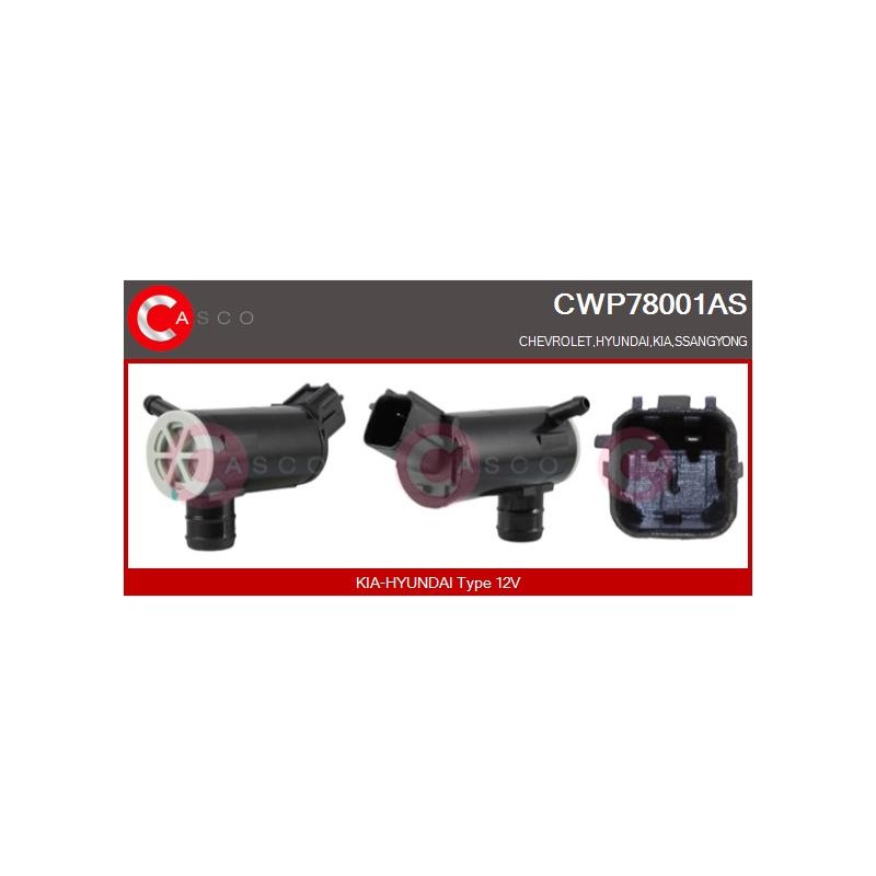Pompe Lave Glace Pour Chevrolet Hyundai Kia Ssangyong 985101C000 985102G000