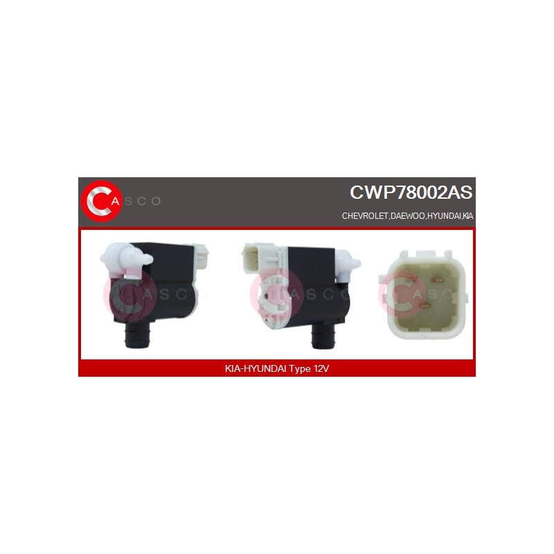 Pompe Lave Glace Pour Chevrolet Daewoo Hyundai Coupé Kia 985101F100 985101H100