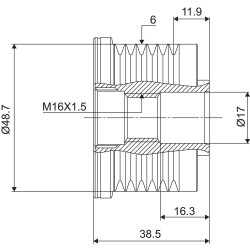 Poulie Alternateur Pour Renault Opel Nissan Mitsubishi 7701477508 4417574