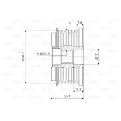 Poulie Alternateur Pour Peugeot Boxer Fiat Ford Citroën 77366957 77364082