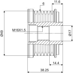 Poulie Alternateur Pour BMW Série 1 E81 E87 3 E30 E36 E46 E90 E91 12317516105