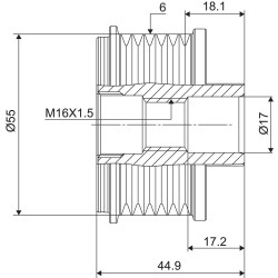 Poulie Alternateur Pour Renault I Megane Thalia Twingo Dacia Duster Logan