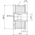 Poulie Alternateur Pour Nissan Cabstar Murano II Van NP300 Navara 23151-EB301