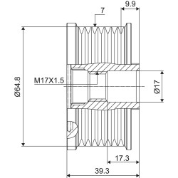 Poulie Alternateur Pour Nissan Cabstar Murano II Van NP300 Navara 23151-EB301