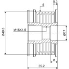Poulie Alternateur Pour MERCEDES Sprinter Ssangyong Rexton W/Rexton Rodius
