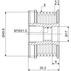 Poulie Alternateur Pour MERCEDES Sprinter Ssangyong Rexton W/Rexton Rodius