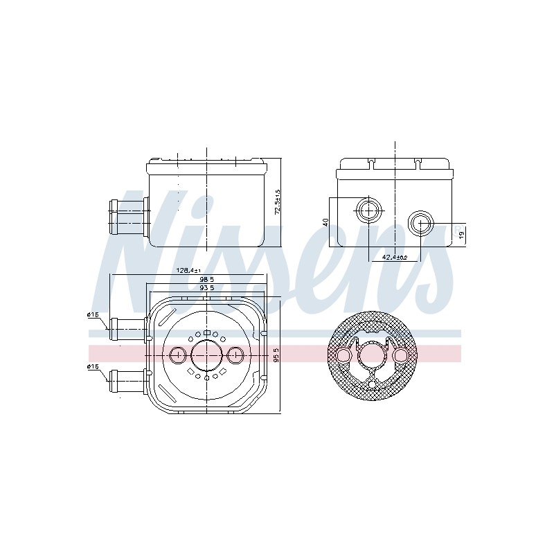 Radiateur Refroidisseur D'Huile Pour VW Bora Audi Seat Ford 028117021 028117021E