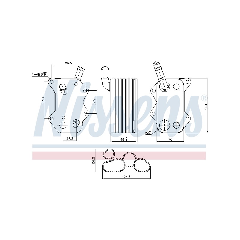 Radiateur Refroidisseur D'Huile Pour VW EOS Audi Seat Skoda 06D117021C