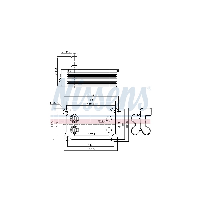 Radiateur Refroidisseur D'Huile Pour Ford Jaguar Land Rover 1C1Q6B624AD LR004426
