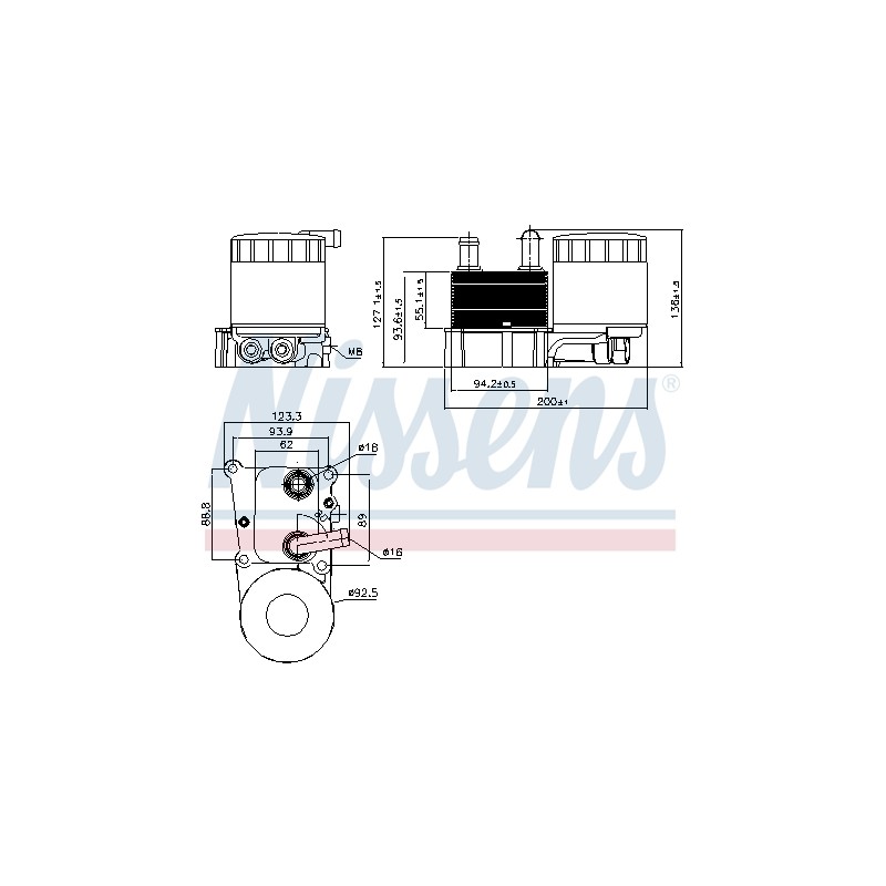 Radiateur Refroidisseur D'Huile Pour Ford C-Max Fiesta IV Focus II 1420678