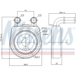 Radiateur Refroidisseur D'Huile Pour Peugeot 206 306 Partner Citroën Berlingo