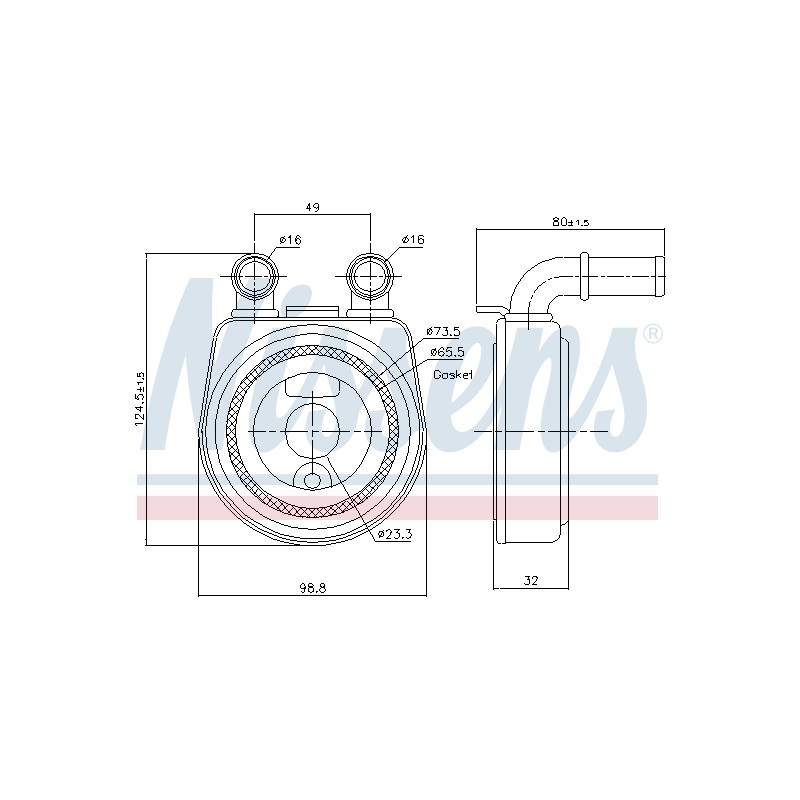 Radiateur Refroidisseur D'Huile Pour Peugeot 206 306 Partner Citroën Berlingo