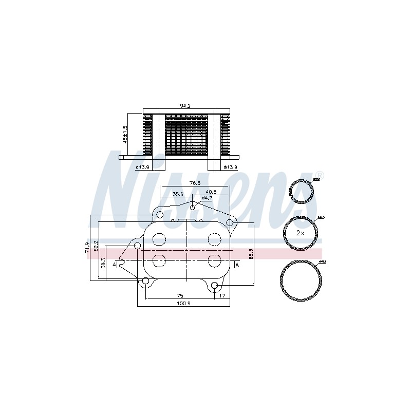 Radiateur Refroidisseur D'Huile Pour Peugeot Opel Fiat Ford 3M5Q6A642AA 1103L1
