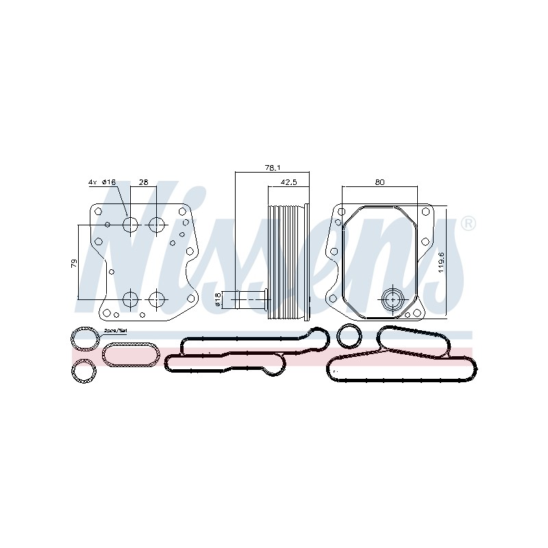Radiateur Refroidisseur D'Huile Pour Ford Transit 1469718 1842739 2027615