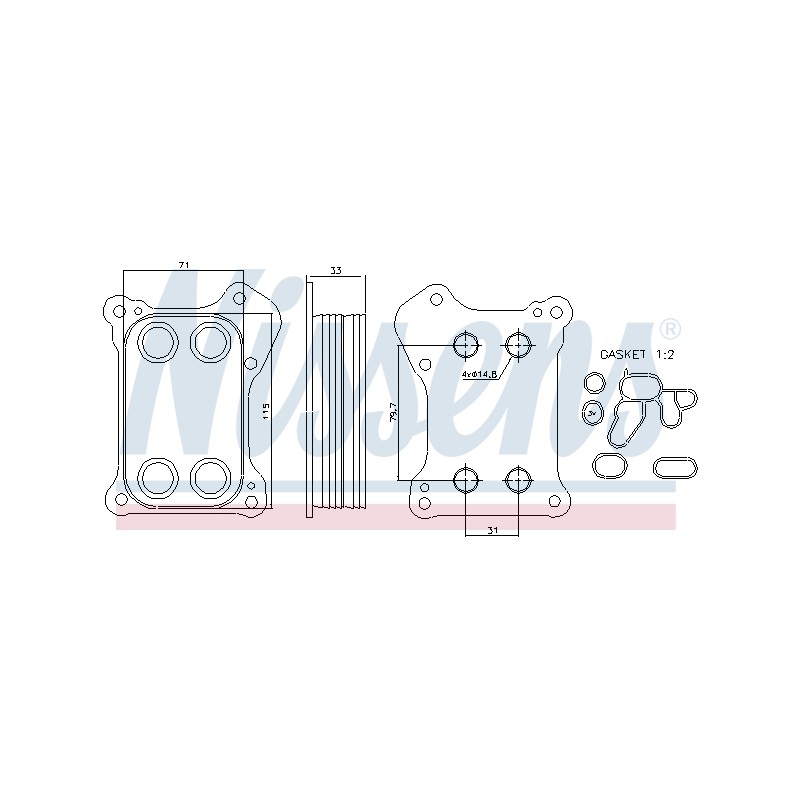 Radiateur Refroidisseur D'Huile Pour Opel Fiat Doblo Alfa Romeo Chevrolet 650229