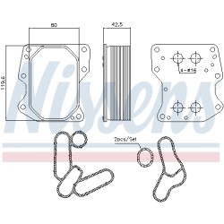 Radiateur Refroidisseur D'Huile Pour Peugeot Fiat Ford Citroën 1103Q1 1372321