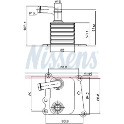 Radiateur Refroidisseur D'Huile Pour Ford Fiesta IV Focus Turnier 1S4Q6B624AB