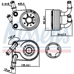 Radiateur Refroidisseur D'Huile Pour Fiat Alfa Romeo Lancia 55180933 55186217