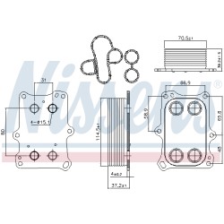 Radiateur Refroidisseur D'Huile Pour Fiat 124 Alfa Romeo Chrysler Jeep 55215005