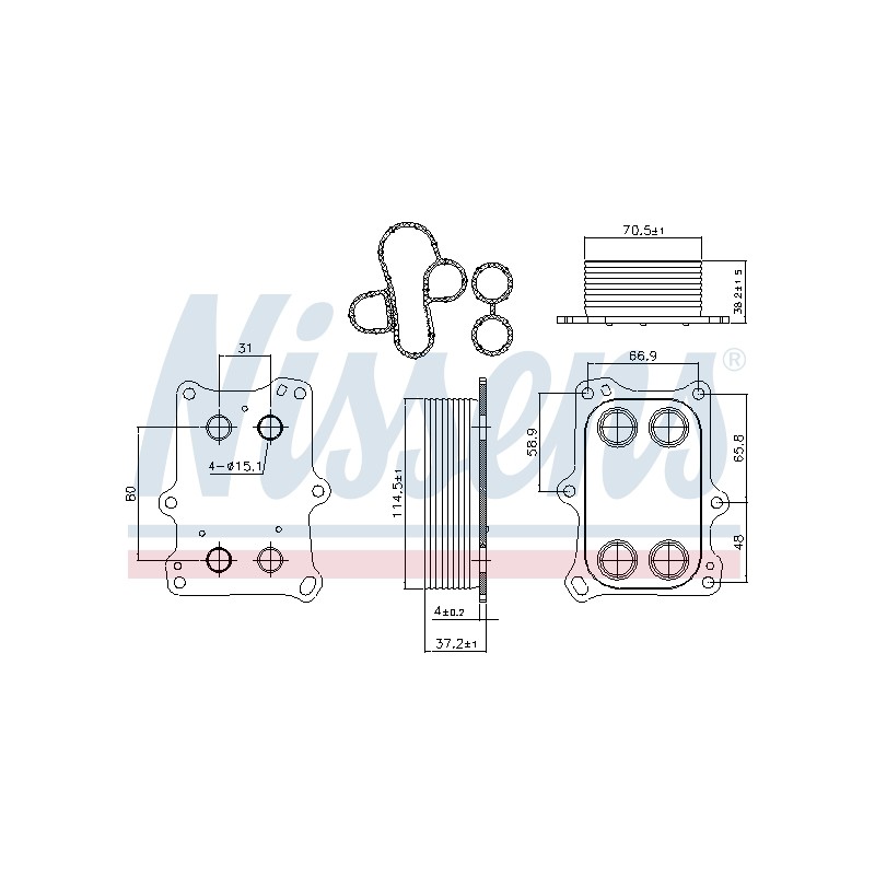Radiateur Refroidisseur D'Huile Pour Fiat 124 Alfa Romeo Chrysler Jeep 55215005