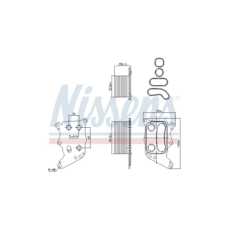 Radiateur Refroidisseur D'Huile Pour Peugeot Opel Citroën C4 DS 1103P7 1103T5