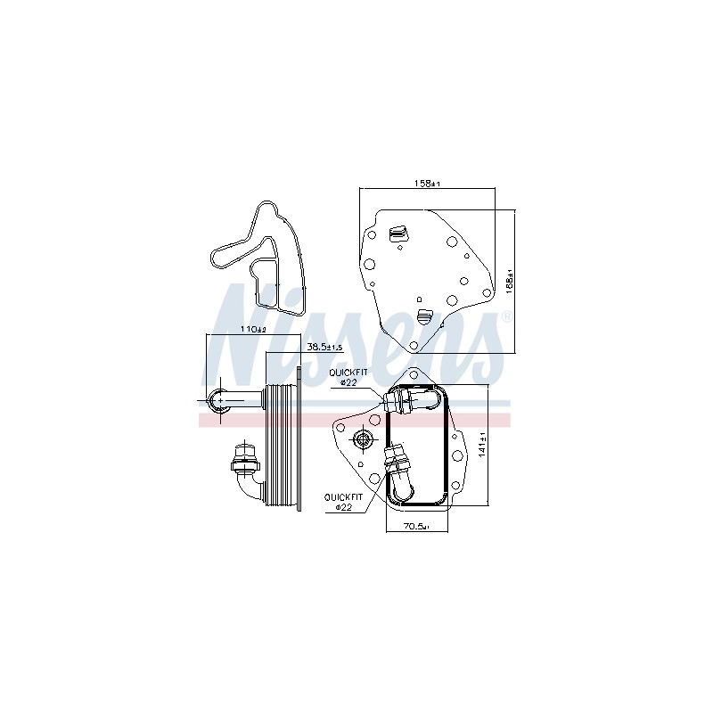 Radiateur Refroidisseur D'Huile Pour Opel Fiat Alfa Romeo Chrysler 55220558