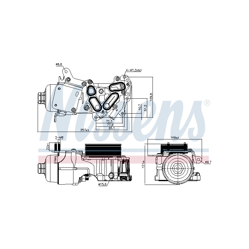 Radiateur Refroidisseur D'Huile Pour Peugeot Opel Ford Citroën 1103S7 MN982519