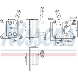 Radiateur Refroidisseur D'Huile Pour Renault Dacia Mitsubishi 213053566R