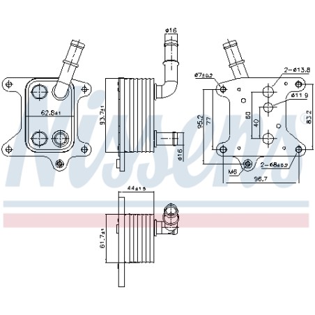 Radiateur Refroidisseur D'Huile Pour Renault Dacia Mitsubishi 213053566R