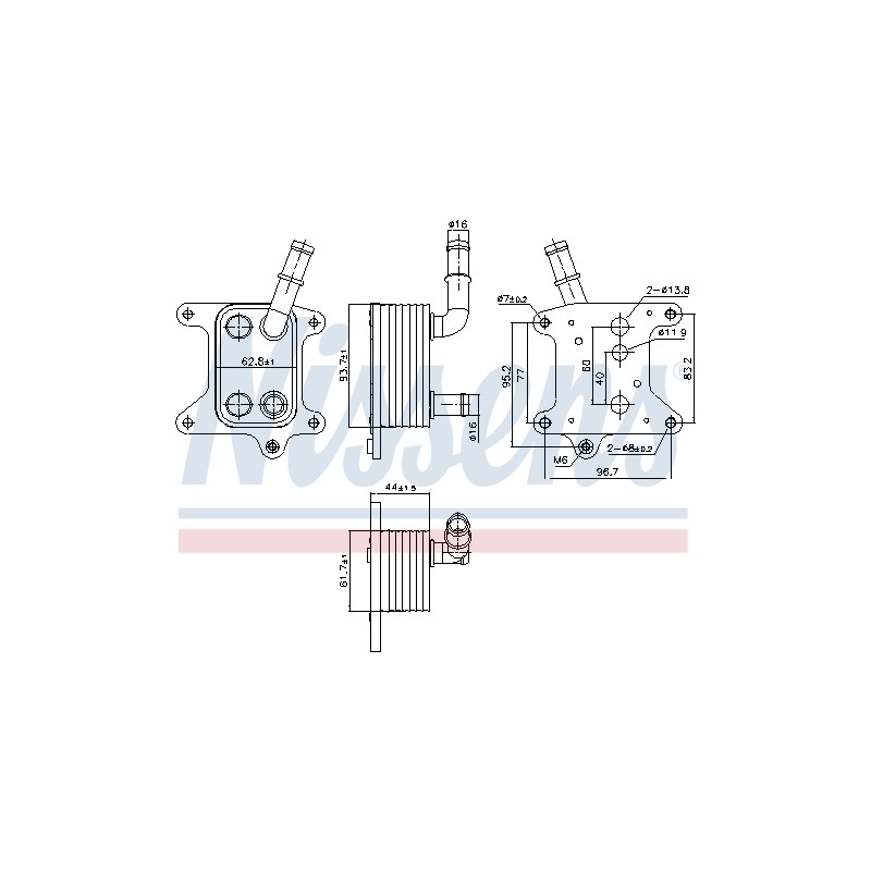 Radiateur Refroidisseur D'Huile Pour Renault Dacia Mitsubishi 213053566R