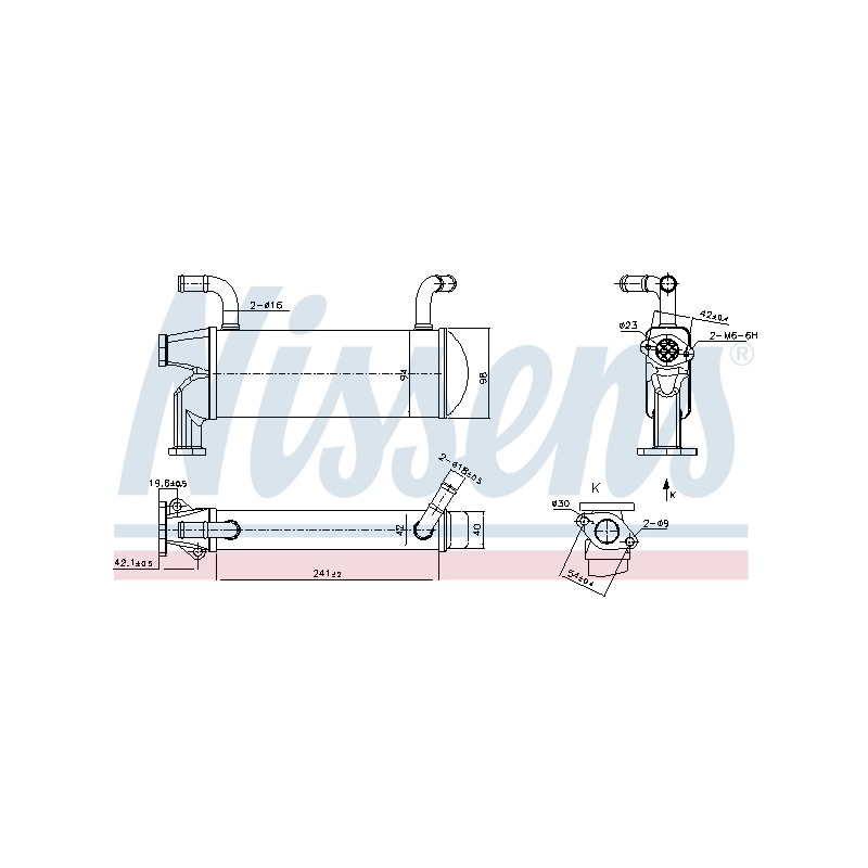 Refroidisseur Radiateur Vanne EGR Pour VW Amarok Crafter 30-35 30-50 03L131511L