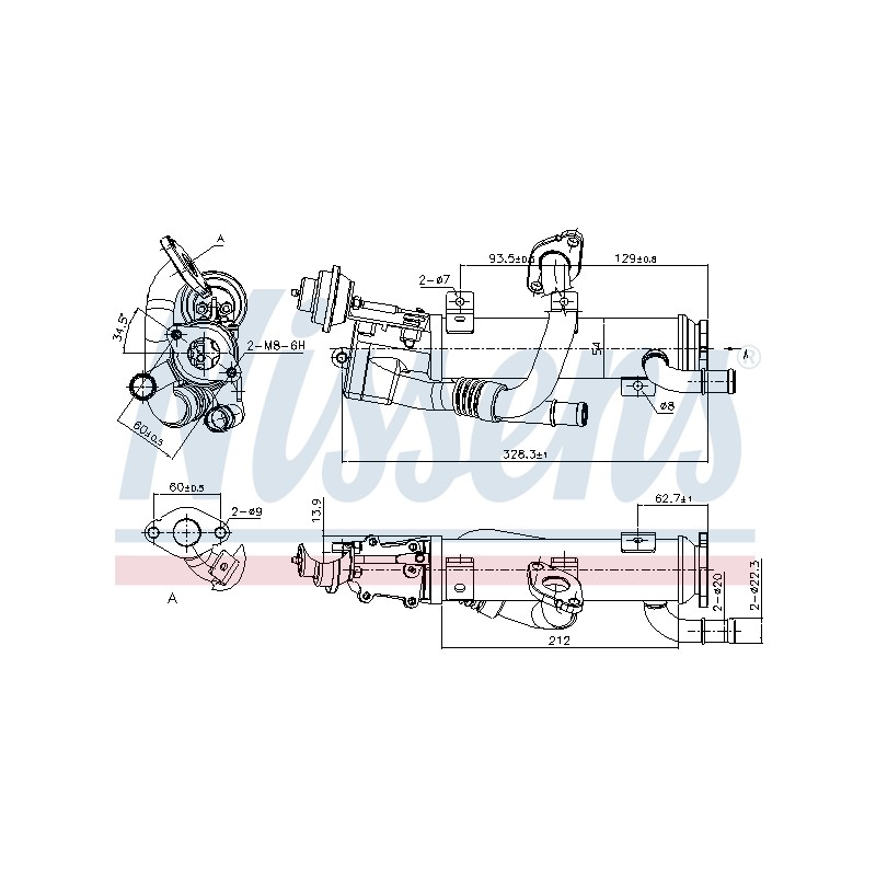 Refroidisseur Radiateur Vanne EGR Pour Audi A4 A6 03G131512AT 03G131512C