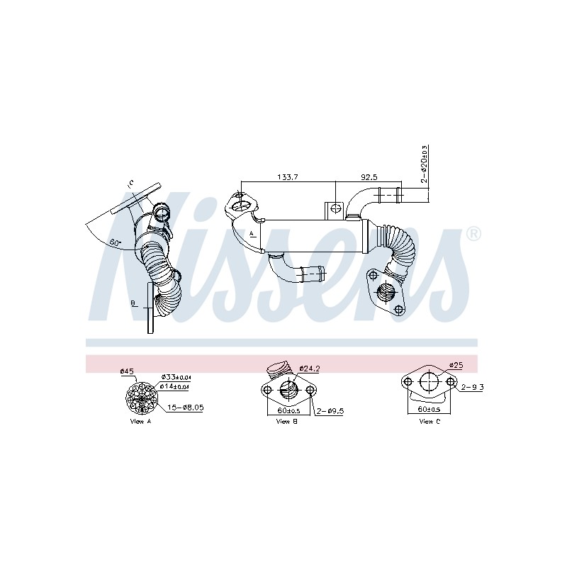 Refroidisseur Radiateur Vanne EGR Pour VW FOX Polo Seat Cordoba Skoda 1.4 TDI