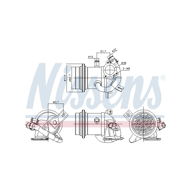 Refroidisseur Radiateur Vanne EGR Pour VW Audi Seat Skoda 04B131512C 04B131512D