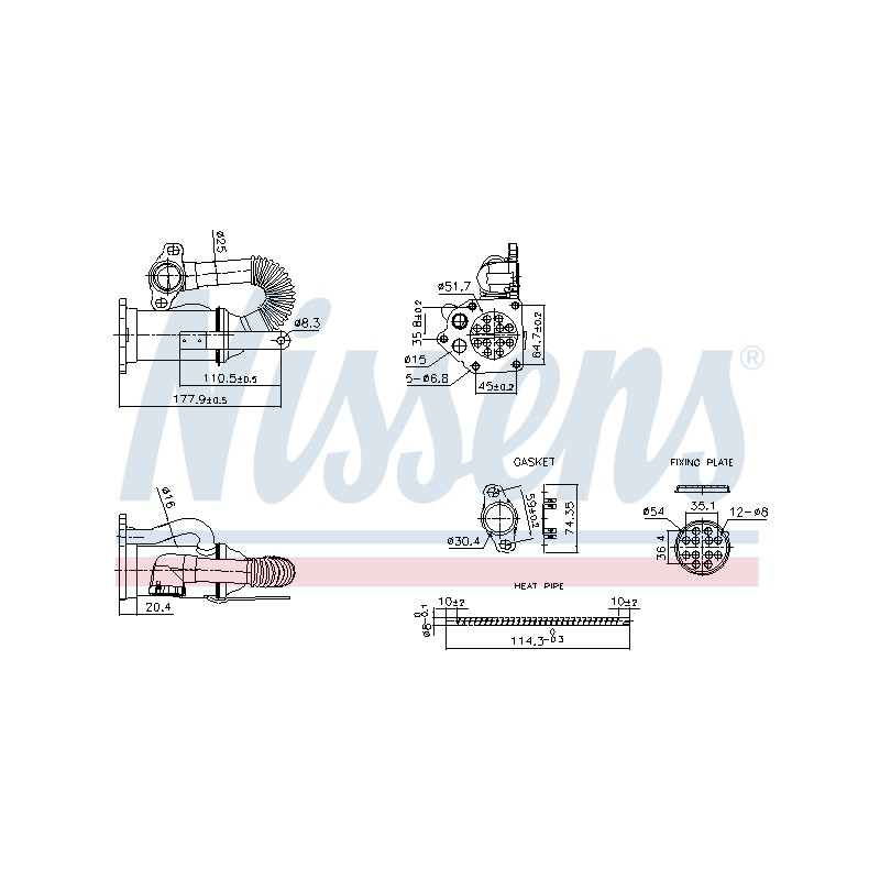 Refroidisseur Radiateur Vanne EGR Pour Renault Dacia Nissan Kubistar 7701063789