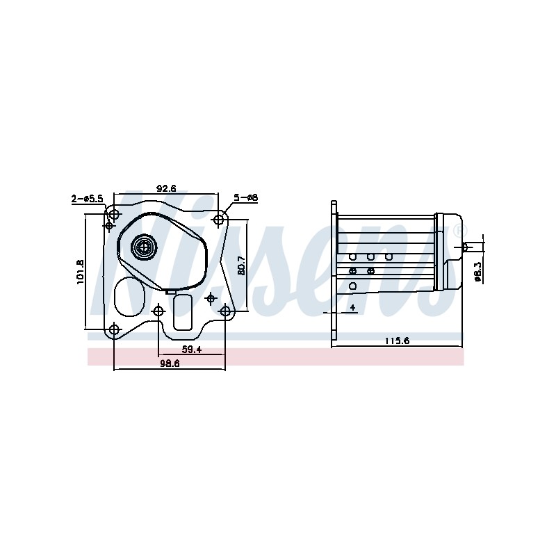 Refroidisseur Radiateur Vanne EGR Pour Opel Saab Vauxhall 55572962 55573044