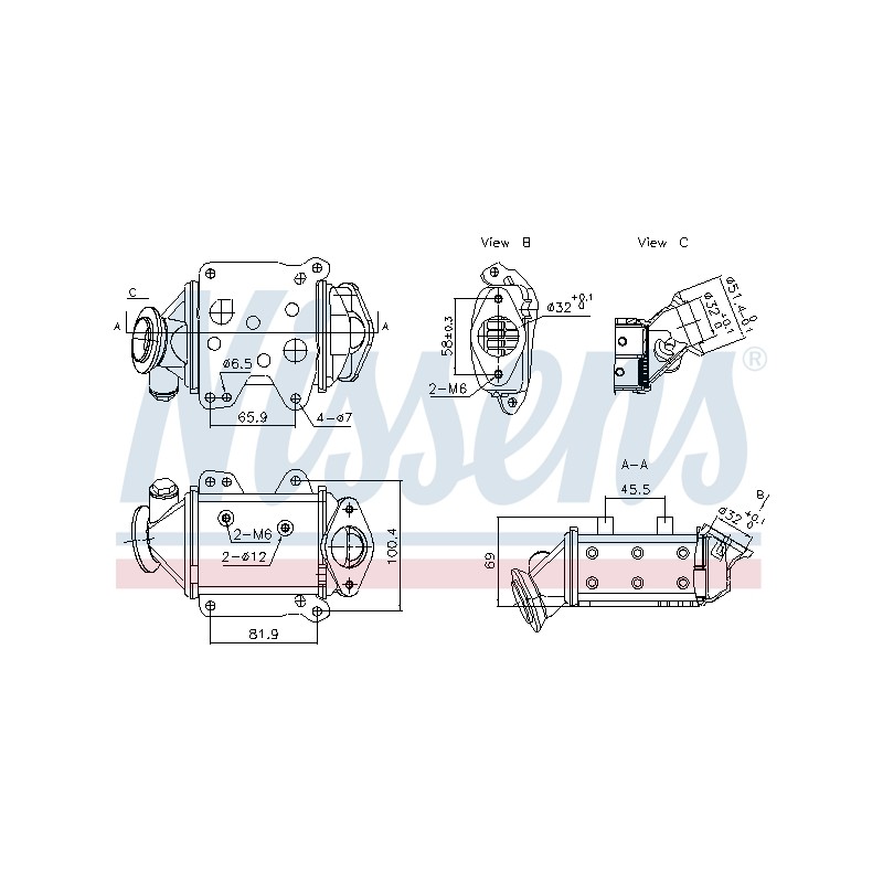 Refroidisseur Radiateur Vanne EGR Pour Opel Fiat Alfa Romeo Vauxhall 55249454