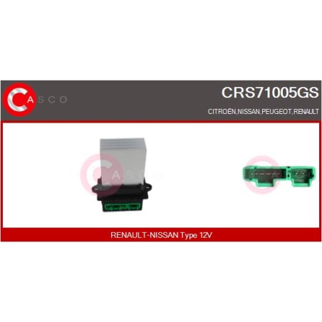 Resistance Chauffage Ventilation Pour Peugeot Renault Nissan Citroën 27761AX010