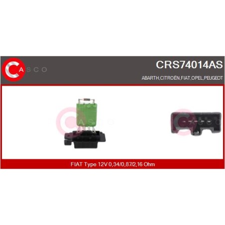Resistance Chauffage Ventilation Pour Peugeot Opel Fiat Citroën 13248240