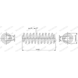 Ressort de Suspension Arrière Pour Renault Kangoo 550208299R 550209296R