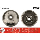 1 Tambour de Frein Avant Pour Opel Chevrolet Vauxhall 418117 90007526 90135504