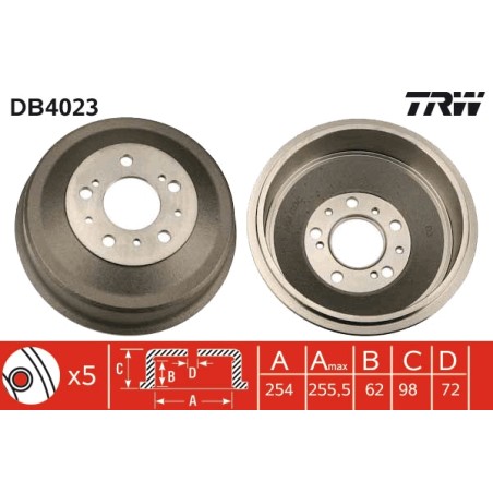 1 Tambour de Frein Avant Pour Peugeot Fiat Alfa Romeo Citroën 424722 1313675080